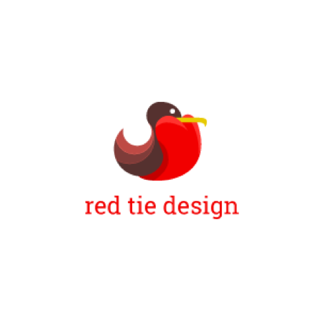 red tie design logo